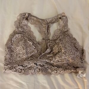 Aeropostale Lace Bralette - Soft Taupe/ blush color